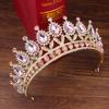 Wedding Crystal Bridal Tiara Crown Queen Bride Diadem Hair Ornaments Head Jewelry Accessories for Women Pageant Headpiece