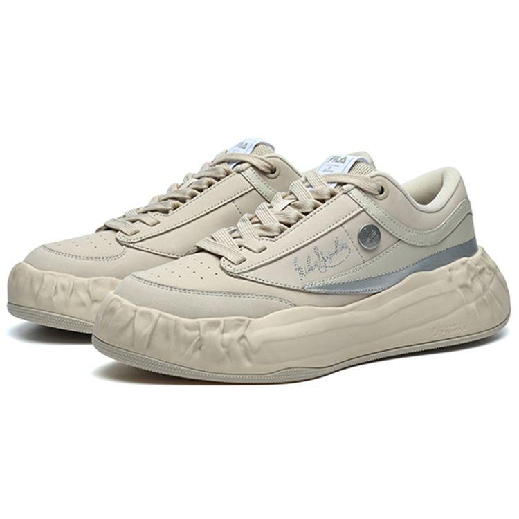 Mihara Yasuhiro X Fila FM-15 Fabric Two-Layer Cowhide Sports Comfortable Low-Top Sneakers Men Sneakers Oyster-Gray F12M214201FOG