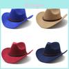Cappello da Cowboy Western per Uomo Donna in Feltro di Lana per Uso Casual all'Aperto