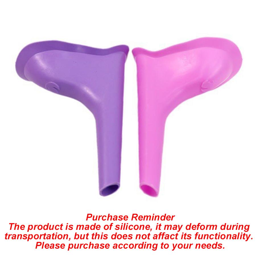 2 Colors Female Portable Silicone Urinal  Suitable for Pregnant Women Stand Up Pee Tools for Outdoor Traveler with Storage Box