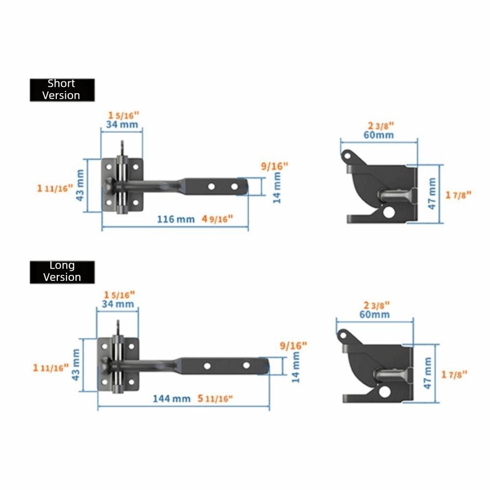 Carbon Steel Fence Gate Lock Heavy Duty Auto Lock Gate Bolt Lock  Farm Fencing