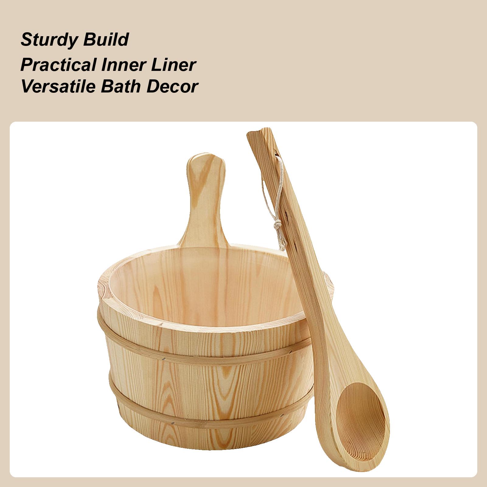 Деревянная бочка-сауна 4 л с набором ложек Портативная сауна Паровая ванная комната СПА-аксессуары Инструменты Герметичные душевые принадлежности China Mainland