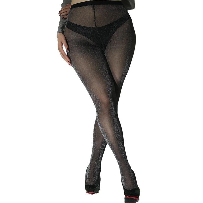 Luxury Gold And Silver Silk Stockings Pantyhose High Quality Summer Explosion Velvet One-Line Crotch Sexy Leggings