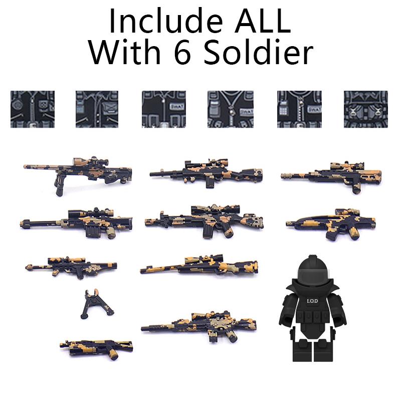 City SWAT Ghost Commando Figures Special Forces Building Blocks Modern Army Soldier Police Military Weapon Bricks Toys For Kids