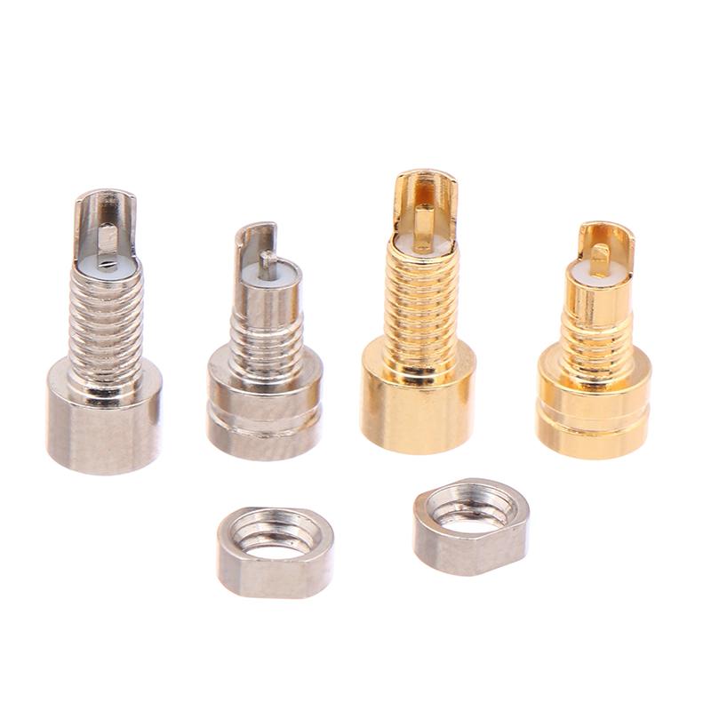 1/2Pcs Universal Female Pin Socket MMCX Pure Copper Gold Plated Built-in Hreaded Nut Holder Headphone Plug