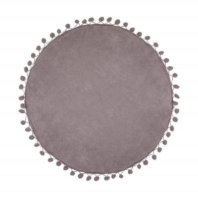 Rundes Kissen mit Pompons Durchmesser 40 cm Atmosphera - Pink