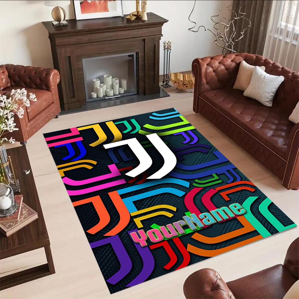 Juventus Personalized Name Area Rug Design for Balcony Foyer Decorate room Dormitory Antislip Carpet Office home decor