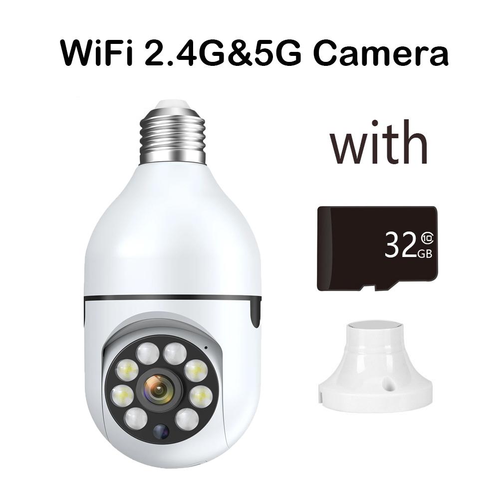 Kamera monitorująca Wifi E27 Bulb Smart Home 3MP 4X Zoom cyfrowy AI Human Detect Indoor Full Color Night Vision Security Cameras