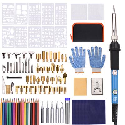 Wood Burning Kit with 105Pcs Soldering Iron Tips Multifunctional Wood Burner Tool Adjustable