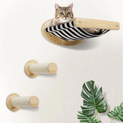 Katzenkletterregale Wandmontierter Katzenbaumturm Sisal-Treppen Kratzbaum Indoor-Katzen Fitnessstudio Laufsteg am Himmel Zubehör Spielzeug