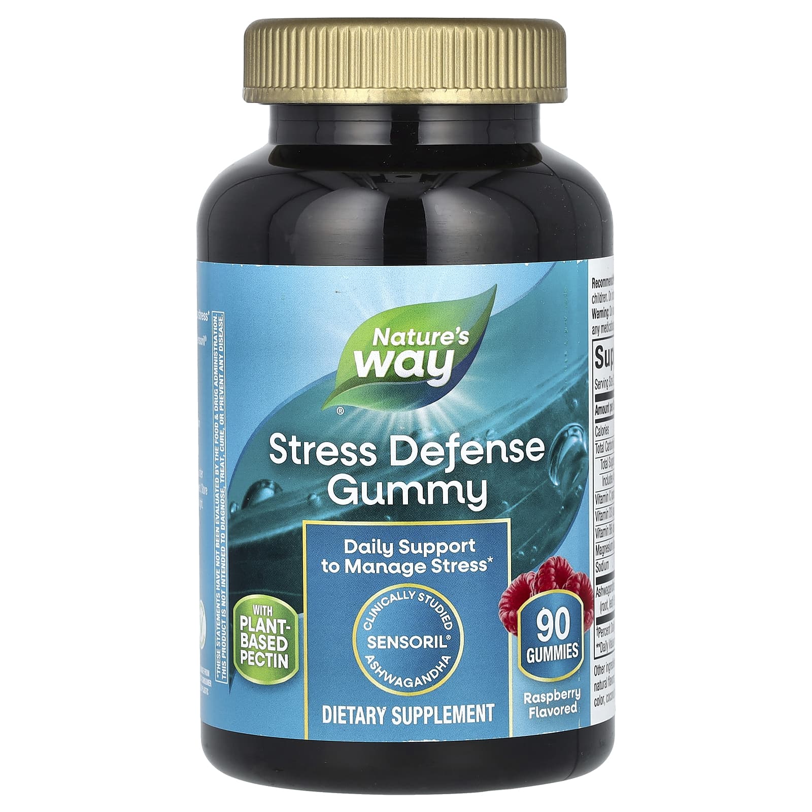 

Nature S Way, Stress Defense Gummies, Raspberry, 90 Gummies