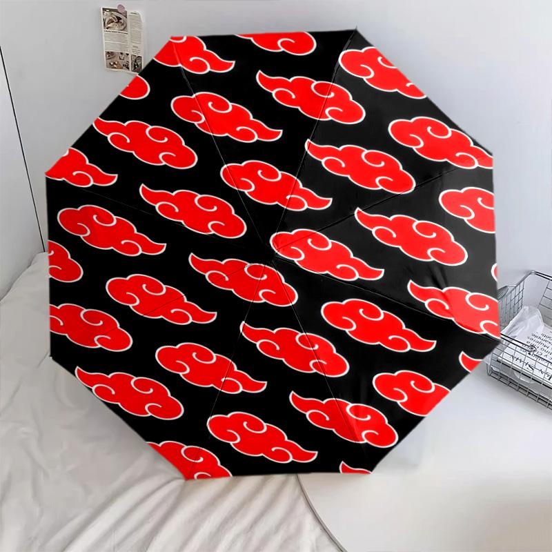 1 Stück Automatischer Faltregenschirm - Naruto-Muster Tragbares faltbares Design Mit 8 Rippen Weihnachts-Geburtstagsgeschenke