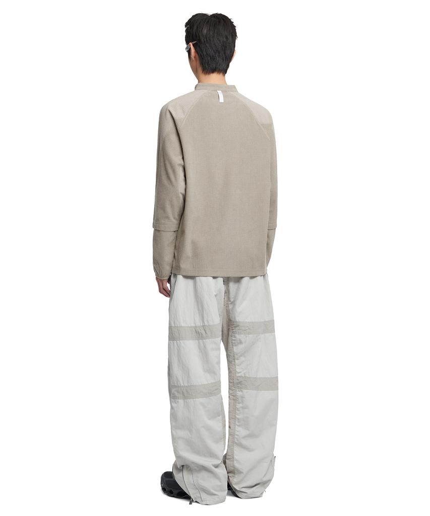 Nomaenyueol Heavy Waffle Long Sleeve Tee - Light Gray