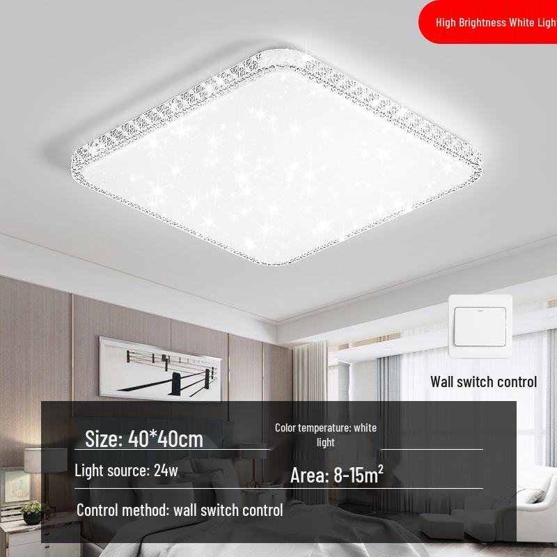 Luxury Crystal LED Ceiling Light for Bedroom, Study, Living, and Dining Rooms