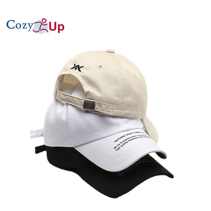 

Cozy Up Унисекс Бейсболка Сплошной Цвет Буква Печать Мягкий Верх Хлопок Солнцезащитный крем