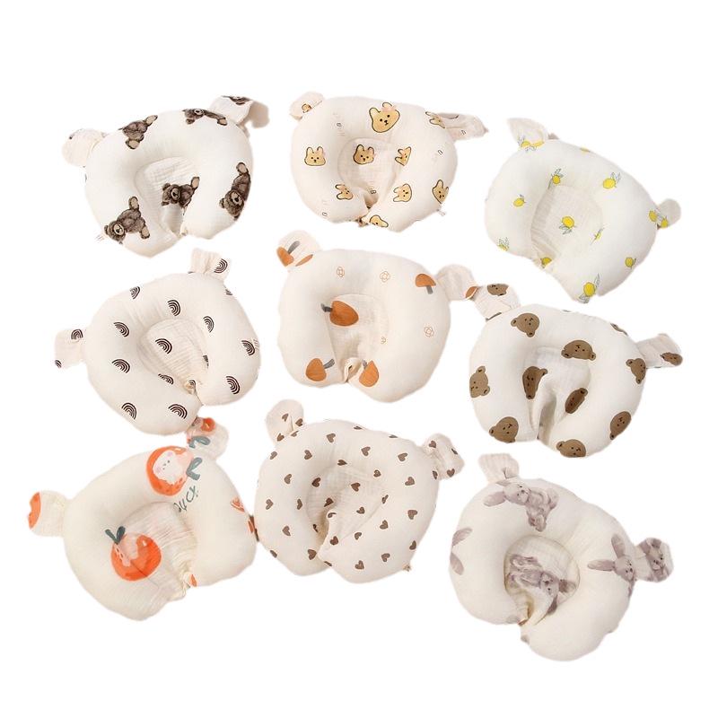 Pure Cotton U-Shaped Baby Pillow: Anti-Plagiocephaly, Sweat-Absorbent, Washable, Anti-Startle