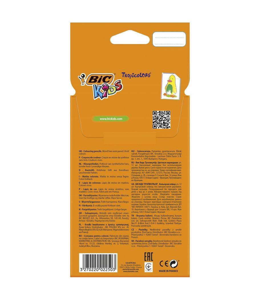 BIC BUNTSTIFTE 12 FARBEN. TROPICOLORS 2503