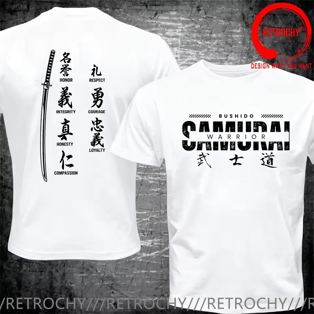 Funny Design Samurai Katana Sword Warrior Shirt Unisex Fashion Trendy Casual Clothing Stylish Tops Tee Shirt Leisure Tshirt Unisexs