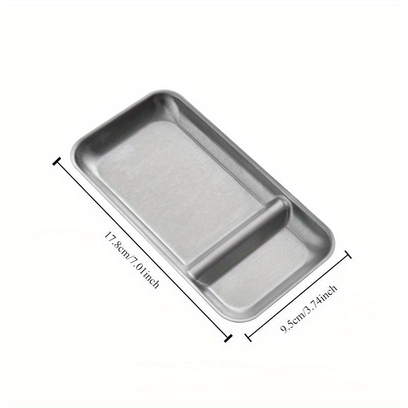 1pc Stainless Steel Food Tray Fruit Snack Serving Plates Tableware Dumpling French Fries Dishes Kitchen Restaurant Utensils