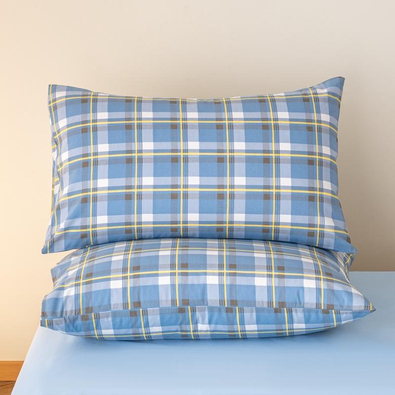 Plaid Style Pillowcase 100% Cotton Pillow Cover 48x74cm Cushion Covers Funda Almohada 2pcs Rectangle Pillowslip Soft Pillow Case