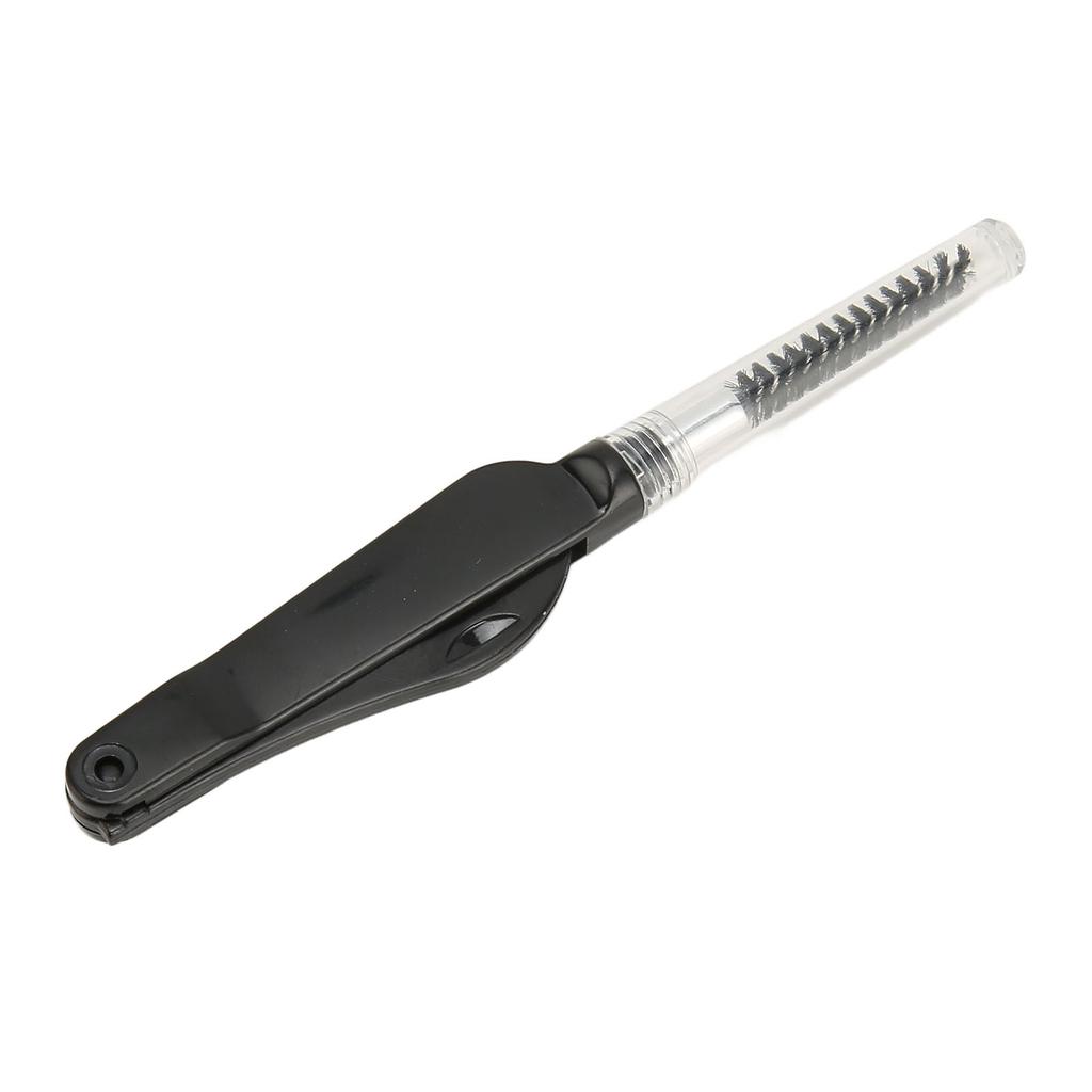 Doppelköpfiger Augenbrauen-Wimpernkamm für Frauen, faltbar, tragbar, Brauen-Mascara-Bürste, Make-up-Pflege-Werkzeug, Schwarz