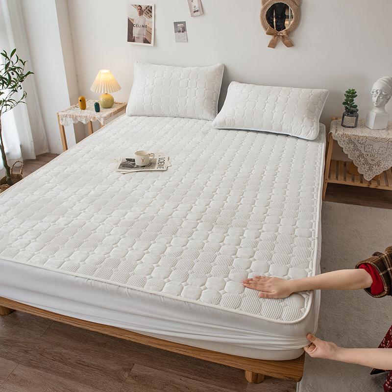 

Ультразвуковой водонепроницаемый чехол-протектор для матраса, вышитый наматрасник, простыня на резинке, с глубоким карманом, новый 2xPillowcase NOSHEET