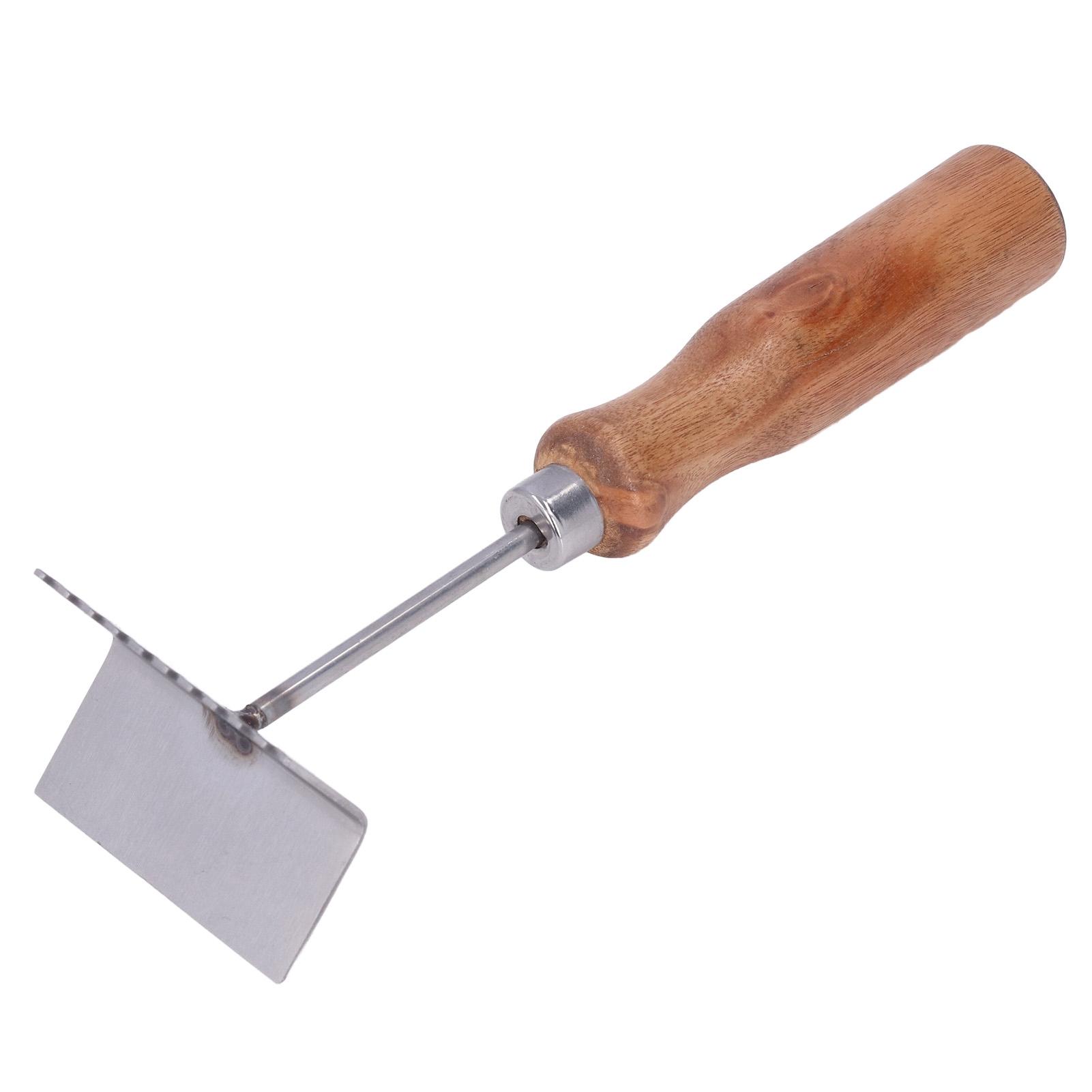 Bee Frame Shovel Stainless Steel Wooden Handle Professional Beehive Cleaner for Beekeeper