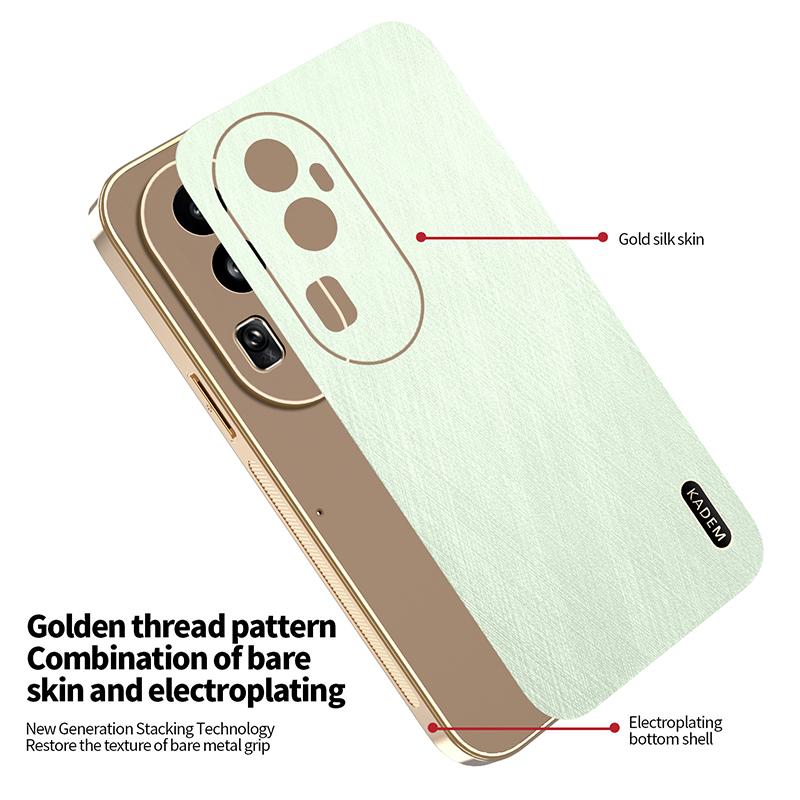 For Magsafe Wireless Charging Plating Frame Leather Phone Case For OPPO Reno 13 Pro 11 8 10 12 Pro A80 A79 A60 Bumper Back Cover
