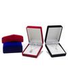 Quadratische Samt-Halskettenbox, Anhänger-Präsentationsbox, Geschenkbox für Schmuck, Aufbewahrungsbox für Halsketten, Schmuckhalter für Damen, Valentinstag
