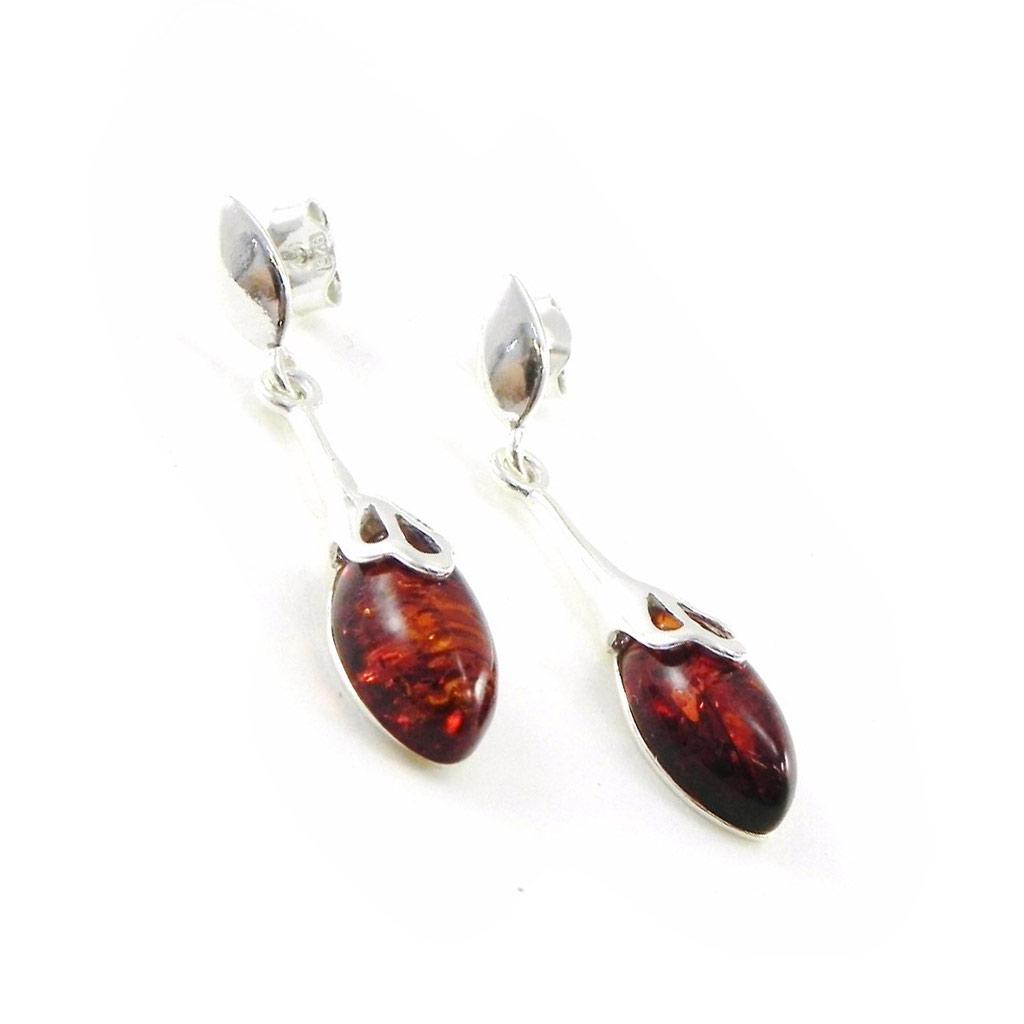 Les Trésors De Lily [I8945] - Amber 'Inspiration' Silver Earrings