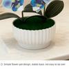 Mehrblütige Simulierte Schmetterlingsorchidee DIY Kunstblumen Künstliche Orchidee Bonsai Weißer Blumentopf Plastik Falsche Blume Heimdekoration