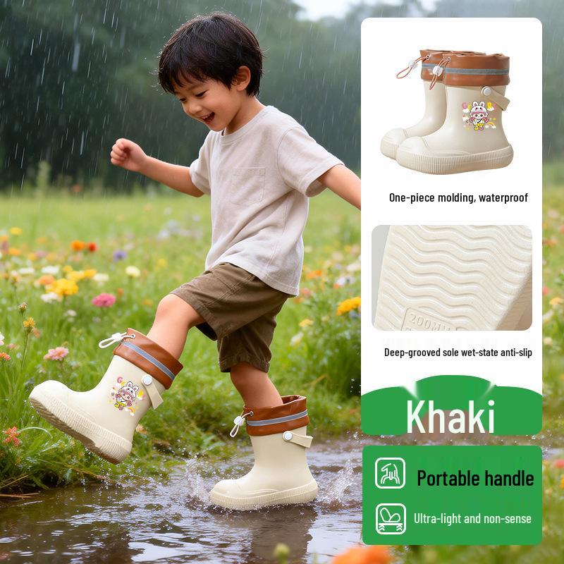 2026EVA Cute Cartoon Soft Sole Rain Boots for Kids - Waterproof & All-Season for Boys and Girls