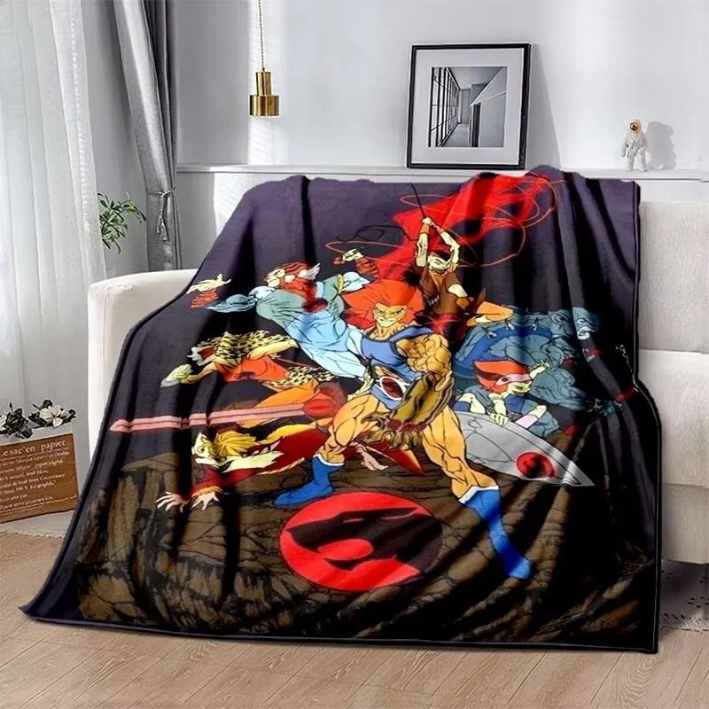 Fashion Cartoon Thundercats Printed Blanket Picnic Blankets Warm Blanket Soft and Comfortable Blanket Home Travel Birthday Gifts