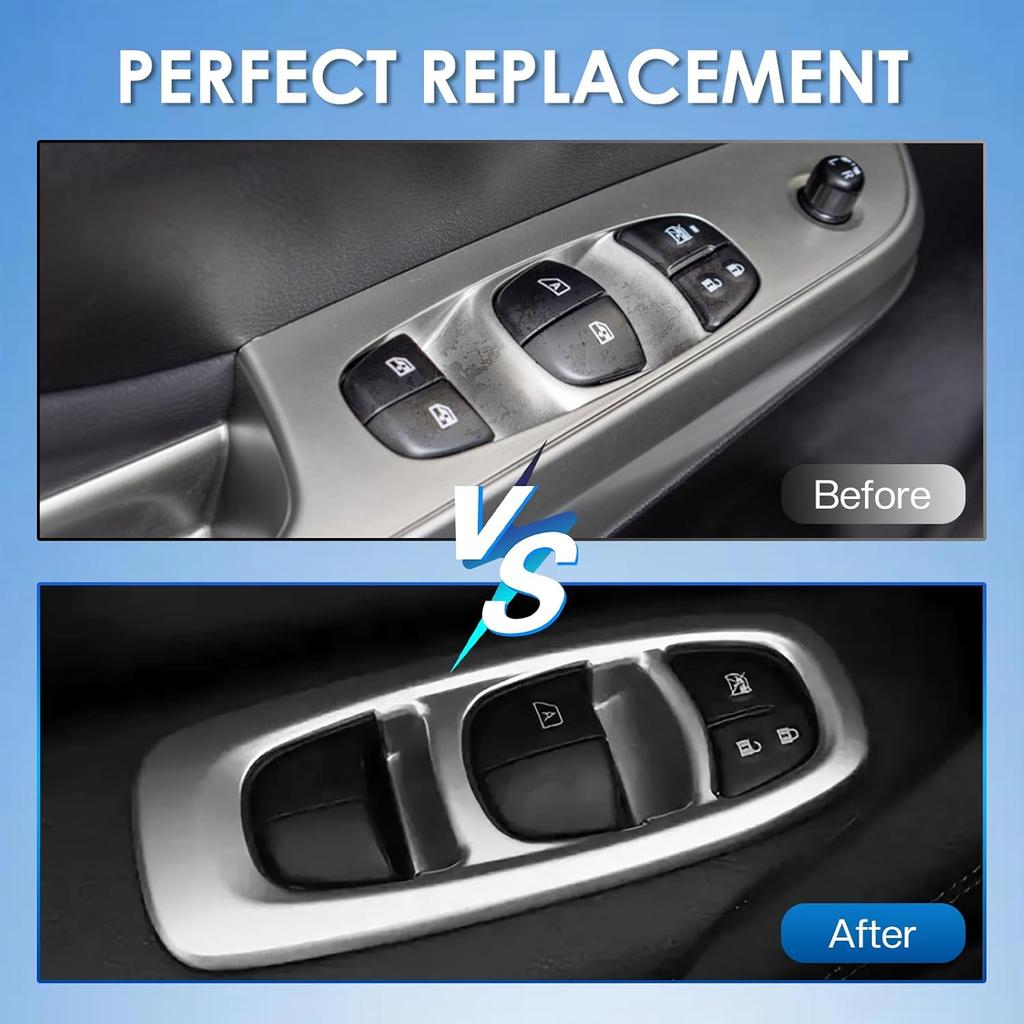 Power Window Switch Driver Left Front Compatible for Nissan Sentra 2020-2023, Replaces OE 25401-6LA0A - ABS Window Control Master Switch Direct Fit