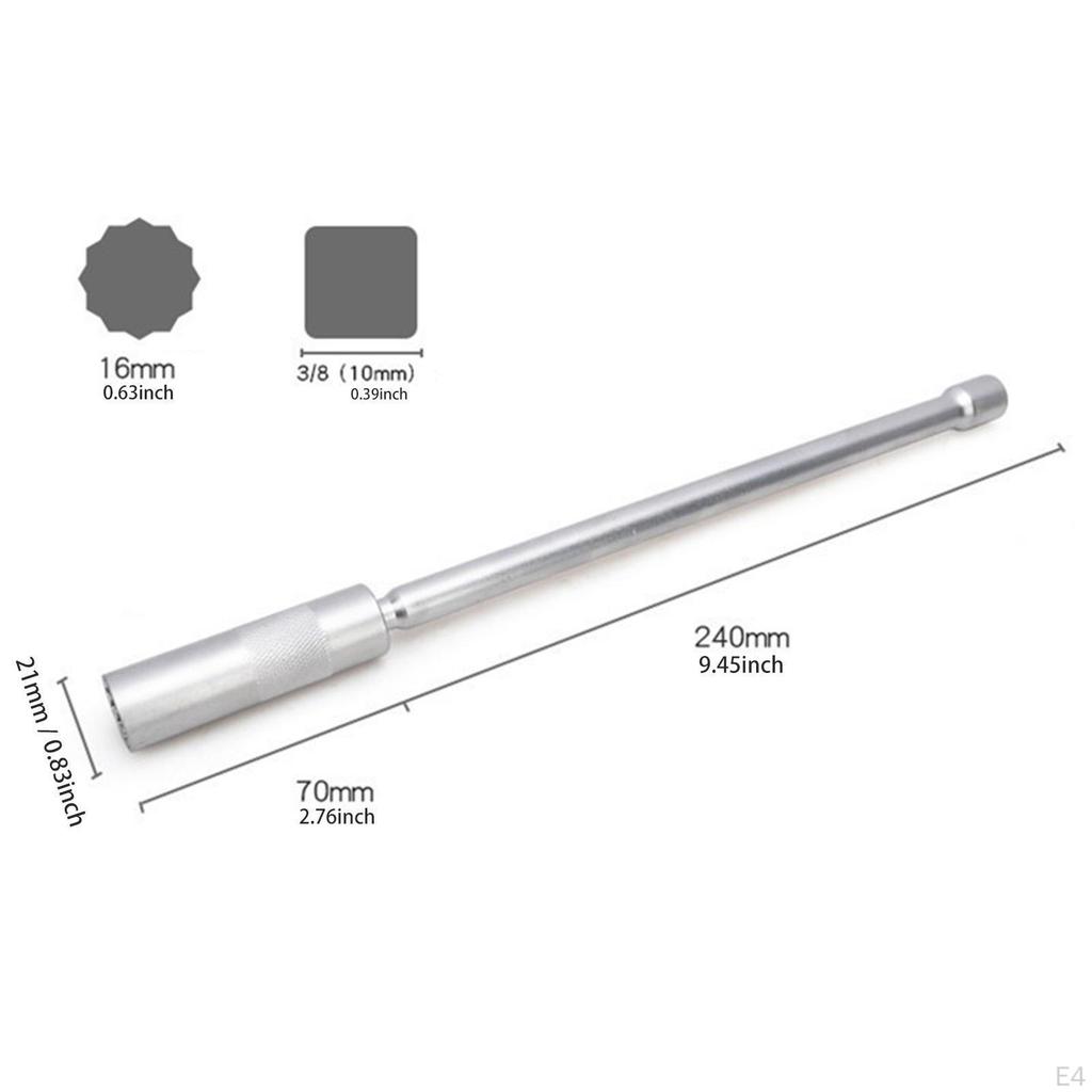 Spark Plug Wrench 12 inch Extended Point Flexible for Quick Removal and Installation