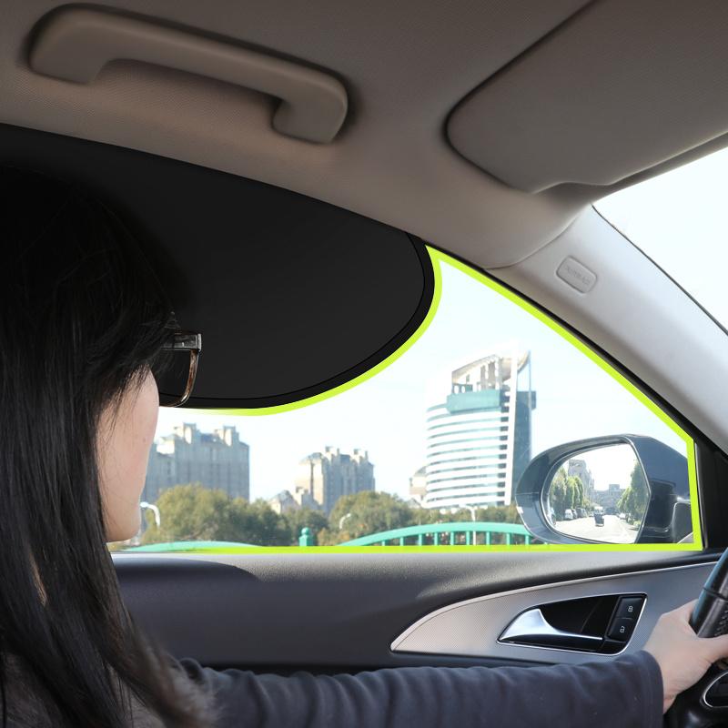 Car Summer Driver's Sunshade Heat-Insulating, Anti-Static Film, Non-Obstructive Side Window Sunshade for Left Side, Polyester