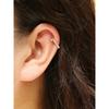 14K Bling C-formad Inner Conch Piercing Tvåvägsörhängen