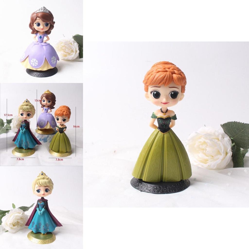 Enchanting Frozen Princess Elsa Anna Sofia Mini Figures Pvc Miniatures For Kids Fans
