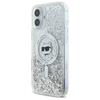 Karl Lagerfeld Klhmp16Slgchsgh Iphone16 6.1 Hardcase Transparent Liquid Glitter Choupette Head Magsafe