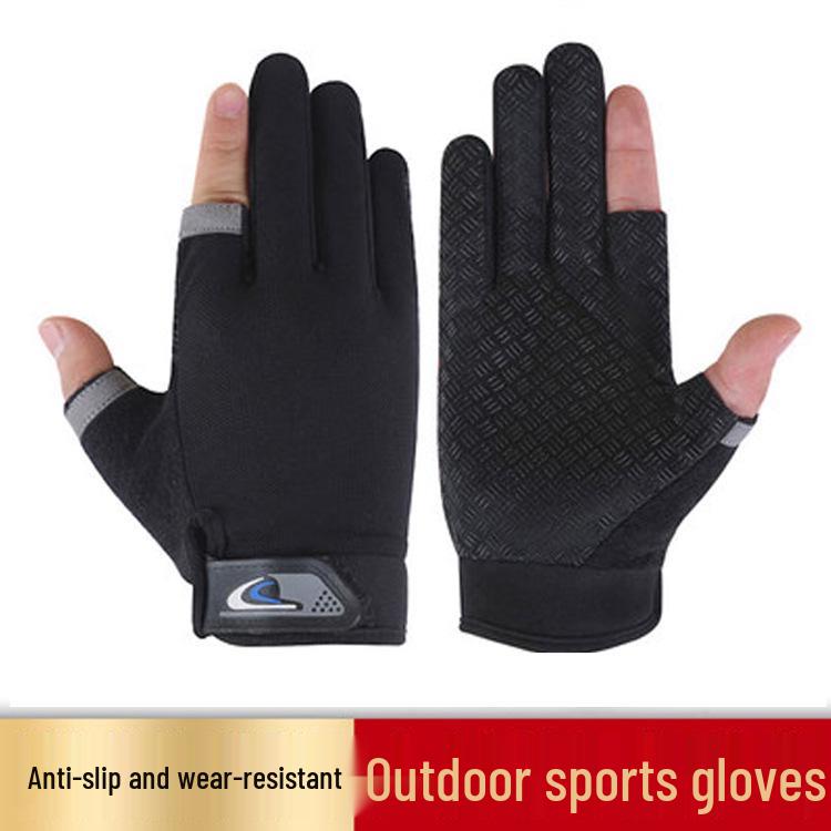 Unisex Summer Outdoor Cycling & Fishing Gloves - Fingerless, Sun Protection, Touchscreen Compatible, Breathable & Lightweight.