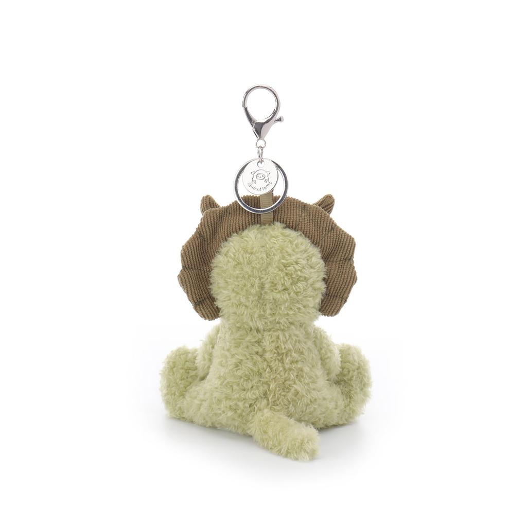 Albaricoque Cordero Triceratops Verde Lindo Suave Llavero Peluche Perfecto para Niños y Cabe en Mochilas para Niños y Juguete de 13 cm, Niñas, Monederos,