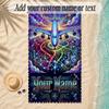 Cosmic Theme Soft Beach Towel Personalized Custom Name Text Towel Portable for Beach Pool Travel