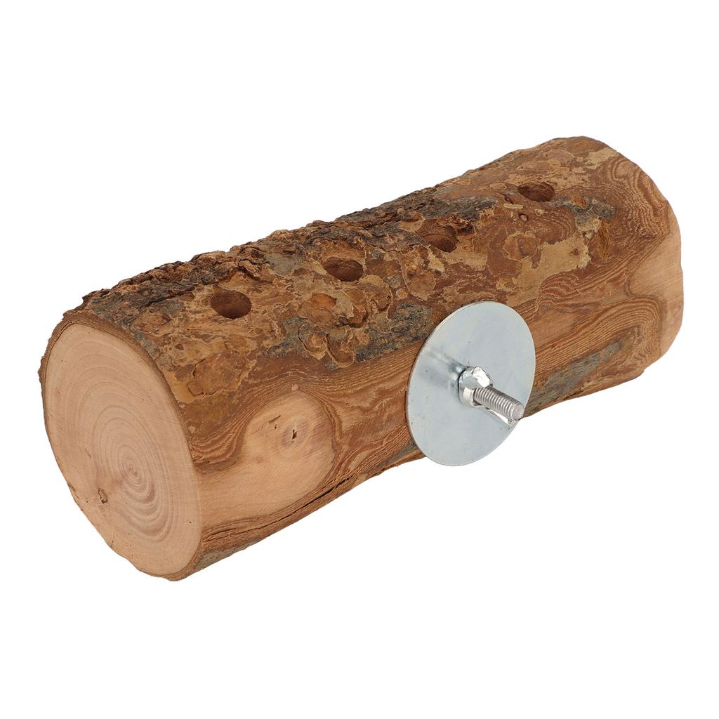 Hamster Log Chew Toy Natural Safe Molar Bite Resistant   Wooden Standing Stick for Small Animals