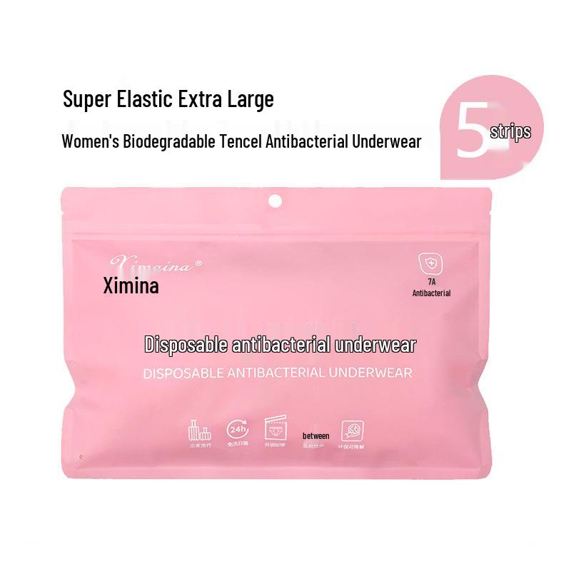 Women's 100% Pure Cotton Disposable Panties - Travel-Friendly, Sterilized & Individually Packaged.