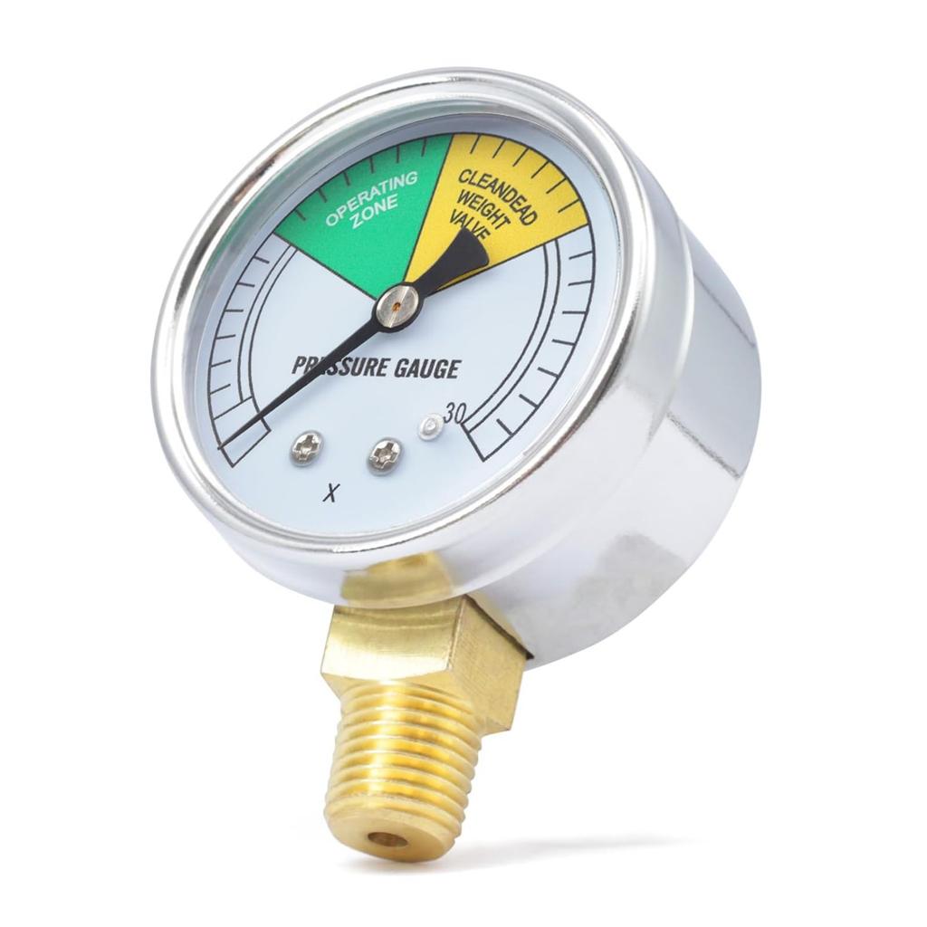 2Inch Pressure Fryer Gauge 0-30PSI Easy Installation Pressure Gauge Pressure Cooker Repair Part Stainless Steel Texture