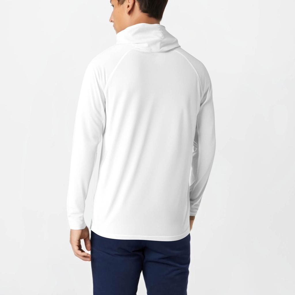 Men's Summer Solid Color Hooded Slim Sun Outdoor Beach Hiking Mountaineering Top