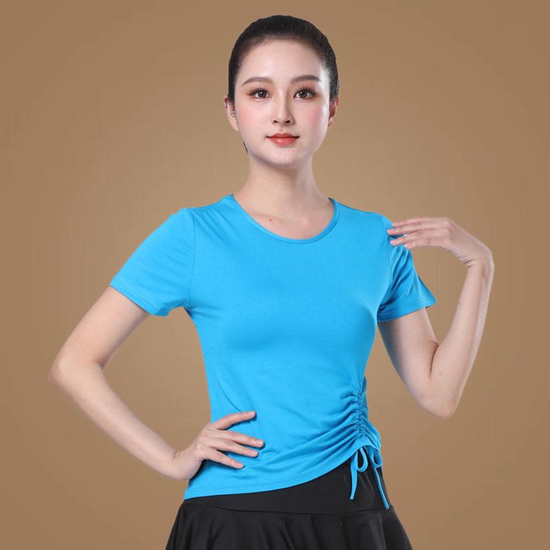Women's Modal Square Dance Top: Summer Practice & Performance T-Shirt for Middle-Aged & Elderly