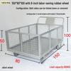Silent Cage Trolley with Fence for Warehouse and Supermarket Logistics