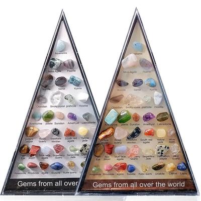 36 Piezas/Caja Cristales Curativos Naturales Especímenes Minerales Piedras Rodadas Irregulares Caja de Colección de Rocas Para Niños Investigación Enseñanza