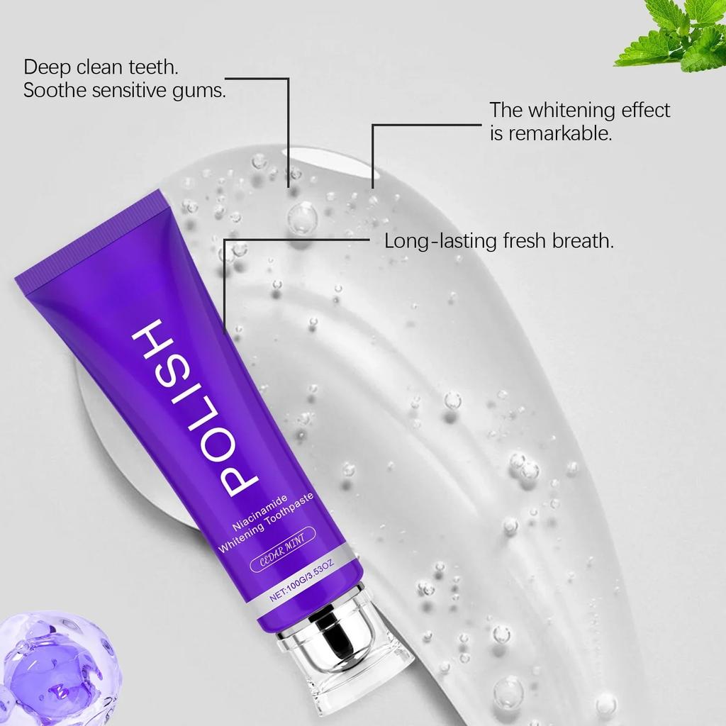 Brighten Whiten Toothpaste Fresh Breath Remove Dirt Teeth Smoke Yellow Stain Bad Breath Nourish Gum Care Oral Whiten Toothpaste